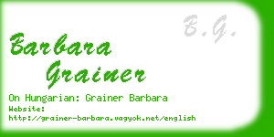barbara grainer business card